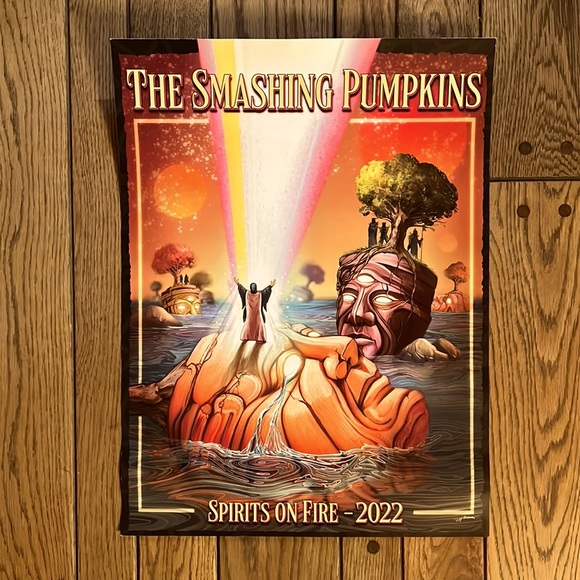 Smashing Pumpkins “Spirits on Fire” Tour 2022 Concert Poster VIP Swag 18x24” - Picture 1 of 1